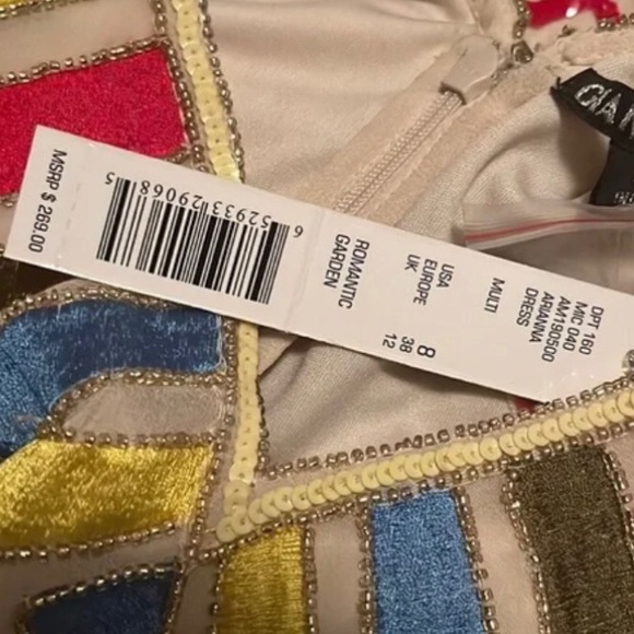 Gianni Bini | Abstract Multicoloured Beaded Sequin Dress - Picture 3 of 13